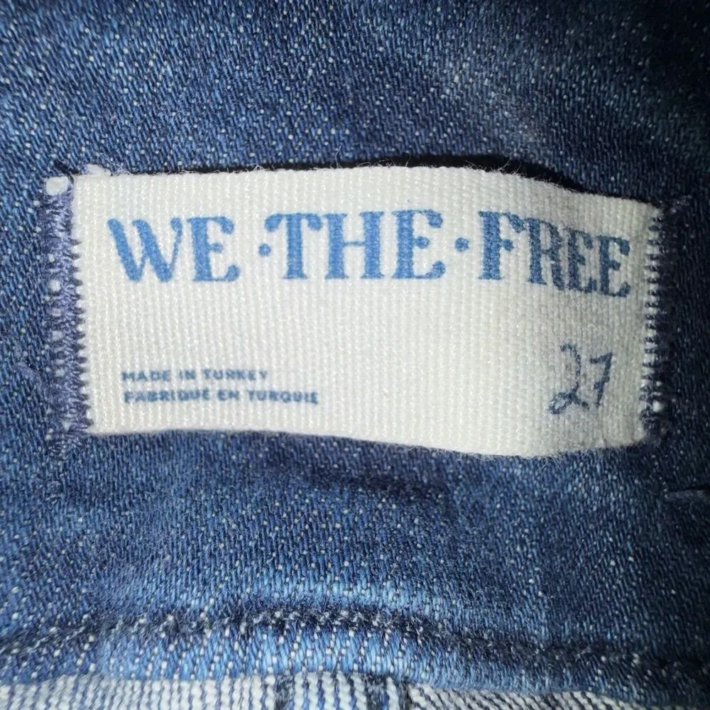 We The Free Jayde High Rise Flare Leg Jeans Size 27 Boho Medium Wash Free People